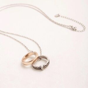 Outlander Claire Silver-Tone Wedding Rings Necklace